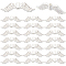 200Pcs Tibetan Style Alloy Beads, Lead Free & Cadmium Free, Wing, Silver, 6.5x22.5x3mm, Hole: 1.5mm