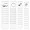 40Pcs 4 Styles Plastic Self-Adhesive Packing Bags, Mailing Bags, Rectangle, Clear, 8~11x7~11.7x0.25mm, 10pcs/style