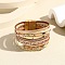 Feather Link Leather Multi-strand Bracelet, with Magnetic Clasp, PeachPuff, 7-3/4 inch(19.7cm)