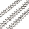 304 Stainless Steel Cable Chains, Unwelded, with Spool, Stainless Steel Color, 10x10.5x2.5mm