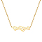 Hollow Trapezoid Stainless Steel Pendant Necklaces for Women, Real 18K Gold Plated, 17.72 inch(45cm)