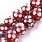 Handmade Lampwork Beads Strands, Flower, FireBrick, 11~12x11~12x10mm, Hole: 1.5mm, about 45pcs/strand, 17.72 inch(45cm)