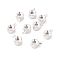 925 Sterling Silver Crimp Beads, Loose Spacer Beads, Stopper Crimp Charms, Flat Round, Silver, 4x3x2mm, Hole: 0.8mm, pin: 1mm