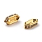 Brass Middle East Rhinestone Bridge Spacers, 5 pcs Crystal Rhinestone Inlaid, Nickel Free, Hexagon, Golden, 11x4.5x2.5mm, Hole: 1mm, 2 holes