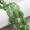 Natural Malaysia Jade Beads Strands, Dyed, Flat Oval, Lime Green, 18x13x5mm, Hole: 1mm, about 10~11pcs/strand, 7.28''~7.87''(18.5~20cm)