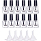 Transparent Glass Nail Polish Empty Bottle, with Brush, Mini Transparent Plastic Funnel Hopper, Clear, Empty Bottle: 2.8x2.8x6.05cm, 10ml/bottle, 12pcs/box,
 Funnel Hopper: 37x6~37mm, Hole: 2mm, 5pcs/box