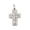 304 Stainless Steel Pendants, Cross with Jesus, Stainless Steel Color, 26.5x17.5x3mm, Hole: 5x3mm
