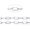 Tarnish Resistant 304 Stainless Steel Paperclip Chains, Unwelded, with Spool, Flat Oval, Stainless Steel Color, 13.5x6x1.5mm, Spool: 65.5x61.5mm, about 32.8 Feet(10m)/roll