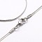 Tarnish Resistant Trendy Men's 304 Stainless Steel Herringbone Chain Necklaces, with Lobster Clasps, Stainless Steel Color, 23.6 inch(59.9cm), 2.2x0.5mm