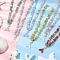 Natural & Synthetic Mixed Gemstone Chip & Imitaton Round Pearl Beaded Adjustable Necklaces, Summer Sparkle Glass Fish Tail Pendant Necklaces for Women, 16.14~24.80 inch(41~63cm)