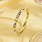Enamel Flower Bangle with Rhinestone, Golden Zinc Alloy Hinged Bangle, Pink, No Size