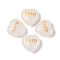 Natural Quartz Crystal Heart Engraving MBTI Figurines Statues for Home Office Desk Decorations, Word Estp, 30x30x12.5~13mm