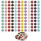 120Pcs 12 Colors Golden Plated Alloy Charms, with Enamel, Enamelled Sequins, Flat Round with Letter, Letter.Z, 14x12x2mm, Hole: 1.5mm, 10pcs/color