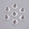 304 Stainless Steel Ear Nuts, Bullet Clutch Earring Backs with Pad, for Droopy Ears, with Plastic, Stainless Steel Color, 11.5x6mm, Hole: 0.7mm