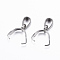 Tarnish Resistant 304 Stainless Steel Pendant Pinch Bails, Stainless Steel Color, 15x8x3mm, Hole: 5x3.5mm