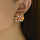 Серьги-гвоздики из пластиковых бусин GI1626-1-3