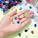 180 шт. 6 цвета акриловых стразов с плоской задней частью кабошонов GACR-YW0001-04-4