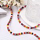 Синтетических нитей бирюзовые бусы TURQ-G108-4x4mm-12-4