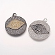 Латунные микро проложить кубического циркония подвески ZIRC-L061-17-1