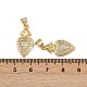 Латунные микропаве прозрачные подвески с фианитом ZIRC-I367-13G-09-3