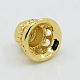 Настоящие 18k позолоченные латунные шарики KK-K093-03G-2