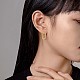 Прямоугольные серьги-кольца с кубическим цирконием JE929A-01-6