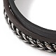 Плетеные браслеты из микрофибры и кожи BJEW-B096-25AS-2