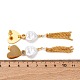 Серьги-гвоздики с цирконом из латуни EJEW-R014-01G-5