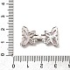 Латунные микро проложить кубического циркония раз за застежками KK-C075-35P-3