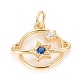 Латунные микро проложить кубического циркония подвески KK-O126-13G-1