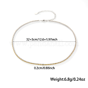 Серебряное колье s925 с микроинкрустацией разноцветными цирконами MO5140-3
