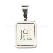 Подвески из натуральной белой ракушки из нержавеющей стали 304 STAS-S130-03P-H