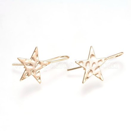 Латунные крючки для сережек KK-O104-16G-NF-1
