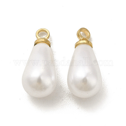 Пластиковые подвески с искусственным жемчугом KK-H442-01G-1