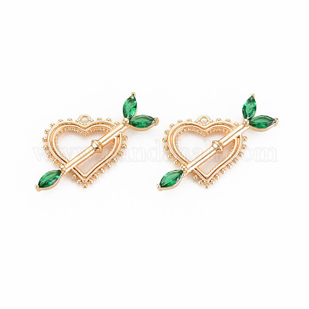 Латунные микро проложить кубического циркония подвески KK-S364-274C-1