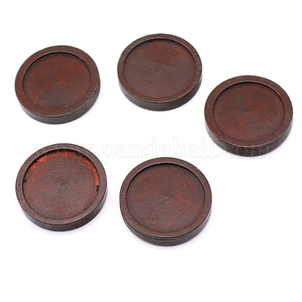 Оправа кабошон из натурального дерева WOOD-WH0115-37B-F-1
