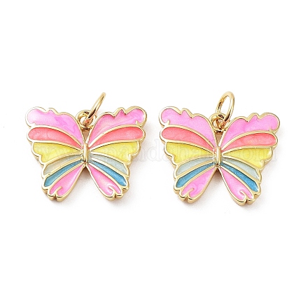 Подвески из латуни с покрытием из эмали KK-B076-07G-1