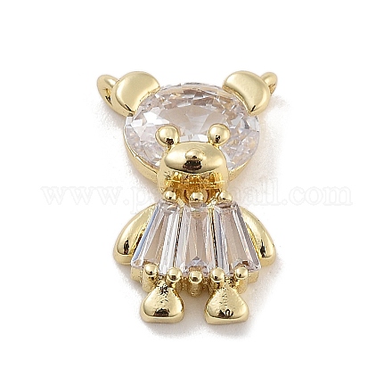 Подвески из латуни с прозрачным фианитом KK-Z061-18G-01-1