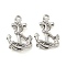 Alloy Pendants, Cadmium Free & Lead Free, Anchor, Platinum, 17x12x4mm, Hole: 1.2mm, about 1250pcs/1000g