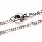 Tarnish Resistant 304 Stainless Steel Cable Chain Necklaces, with Lobster Claw Clasps, Stainless Steel Color, 19.7 inch(50cm)