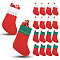 14Pcs 2 Colors Non-woven Fabrics Hanging Christmas Stocking, Candy Gift Bag, for Christmas Tree Decoration, Mixed Color, 423mm, 7pcs/color
