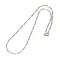 Tarnish Resistant Smooth Surface 304 Stainless Steel Figaro Chain Necklace Making, Stainless Steel Color, 17.91 inch(45.5cm), 3mm