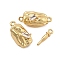 Brass Micro Pave Clear Cubic Zirconia Box Clasps, Cadmium Free & Nickel Free & Lead Free, Real 18K Gold Plated, 8x17x7mm, Hole: 1.2mm