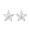Brass Pendants, Cadmium Free & Lead Free, Starfish, Platinum, 23x24x5.5mm, Hole: 5x2.5mm