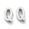 Tarnish Resistant 304 Stainless Steel Charms, Alphabet, Stainless Steel Color, Letter.Q, 9x6x3mm, Hole: 1.8mm