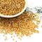 Glass Seed Beads, Silver Lined, Cylinder, Gold, 2x1.5mm, Hole: 1.4mm, about 50398pcs/pound