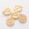 Ion Plating(IP) 304 Stainless Steel Pendants, with Jump Ring, Laser Cut, Flat Round with Constellation/Zodiac Sign, Real 18K Gold Plated, Libra, 12x1mm, Hole: 3mm