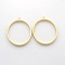 Matte Alloy Oval Pendants, Golden, 50x39x5mm, Hole: 3mm: 3mm, 35x41mm inner diameter