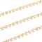 Brass Ball Chains, Ring Textured Pattern, with Spool, Long-Lasting Plated, Unwelded, Real 18K Gold Plated, 4mm, about 16.4 Feet(5m)/roll
