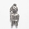 Tarnish Resistant 304 Stainless Steel Pendants, Boy, Stainless Steel Color, 22x9x3mm, Hole: 1.2mm